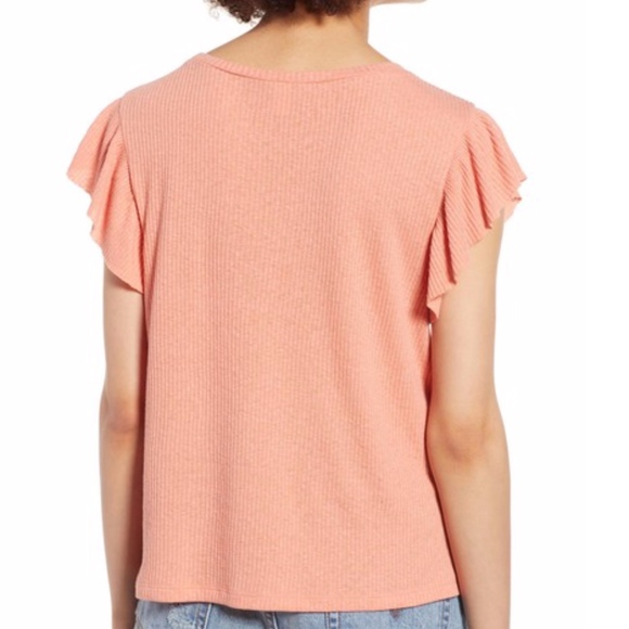 BP Ruffle Tee, Coral Blush Sz S (4-6) - Picture 2 of 2